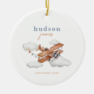 Cerâmica Ornamento de Avião Vintage Personalizado