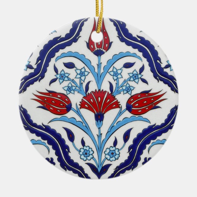 Cerâmica Ornamento de azulejos Turcos (Frente)