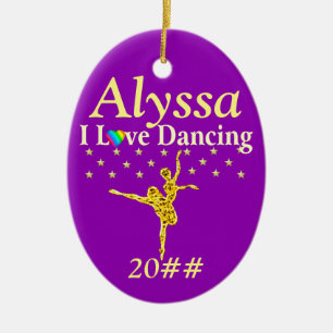 CERÂMICA ORNAMENTO DE BALLERINA PERSONALIZADO PURO