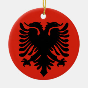 Cerâmica ornamento de bandeira da albânia