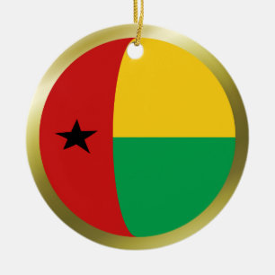 Cerâmica Ornamento de Bandeira da Guiné-Bissau
