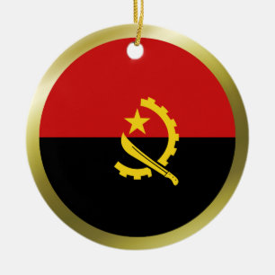 Cerâmica Ornamento de Bandeira de Angola