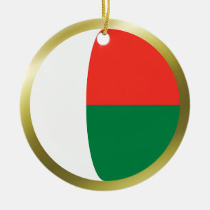 Cerâmica Ornamento de Bandeira de Madagáscar