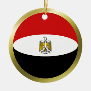 Cerâmica Ornamento de Bandeira do Egito