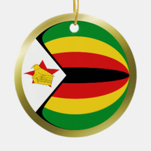 Cerâmica Ornamento de Bandeira do Zimbabué
