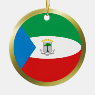 Cerâmica Ornamento de Bandeiras da Guiné Equatorial