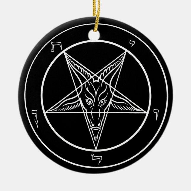 Cerâmica Ornamento de Baphomet, cerâmico (Frente)