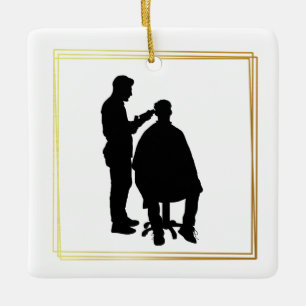 Cerâmica Ornamento de Barber Day