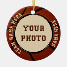 Ornamento de Basquete Personalizado e com Foto