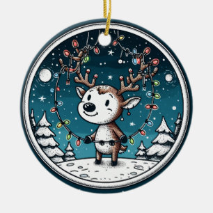 Cerâmica Ornamento de Bebê de Natal