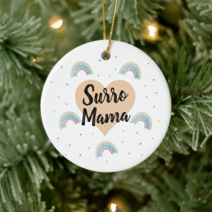 Cerâmica Ornamento de Bebê do Surro Mama Rainbow