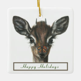 Cerâmica Ornamento de beijos de borboleta