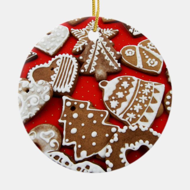 Cerâmica Ornamento de biscoitos de pão-de-gengala (Frente)