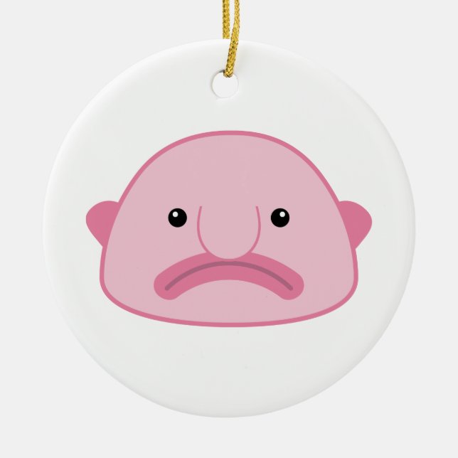 Cerâmica Ornamento de Blobfish (Frente)