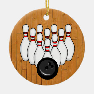 Cerâmica Ornamento de boliches para o seu Bowler Favorito