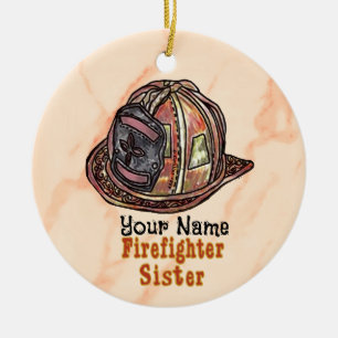 Cerâmica ornamento de bombeiros Sister