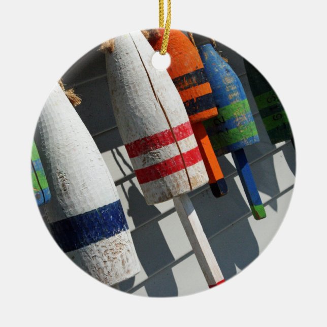 Cerâmica Ornamento de Bouy de Pesca (Frente)