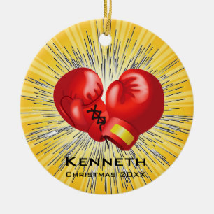 Cerâmica Ornamento de Boxing