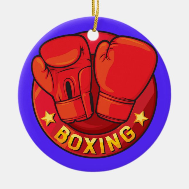 Cerâmica Ornamento de Boxing (Frente)