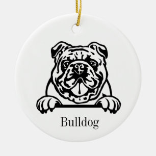 Cerâmica ornamento de buldogue inglês