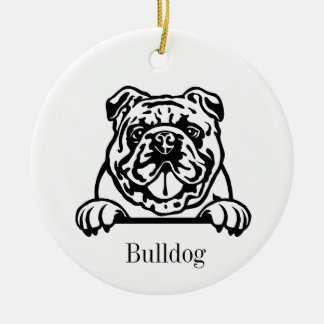 Cerâmica ornamento de buldogue inglês
