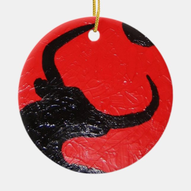 Cerâmica Ornamento de Bull (Frente)