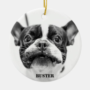 Cerâmica Ornamento de Bulldog Francês Adicionar Foto Person