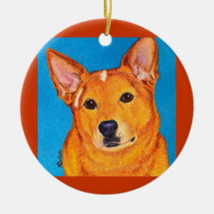Cerâmica Ornamento de Cães de Bovinos Australianos - "Verme