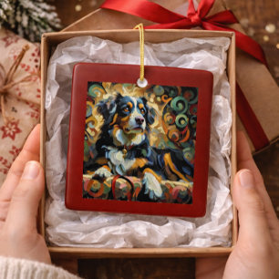 Cerâmica Ornamento de Cães de Montanha Bernese
