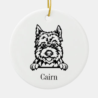 Cerâmica ornamento de Cairn Terrier