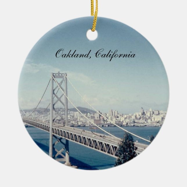 Cerâmica Ornamento de Califórnia da ponte da baía (Frente)