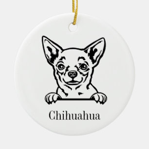 Cerâmica ornamento de cão Chihuahua