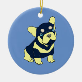 Cerâmica Ornamento de Cartoon de Cãozinho-Cãozinho francês
