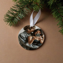 Cerâmica Ornamento de Casais Românticos de Script Amado