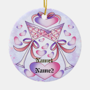 Cerâmica Ornamento de casamento personalizado Toast To Love
