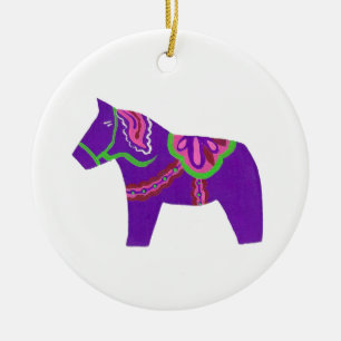 Cerâmica Ornamento de Cavalo Roxo Dala