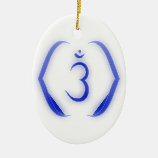 Cerâmica Ornamento de Chakra da intuição (Frente)