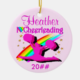 CERÂMICA ORNAMENTO DE CHEERLEADER PERSONALIZADO DE TINTA DE