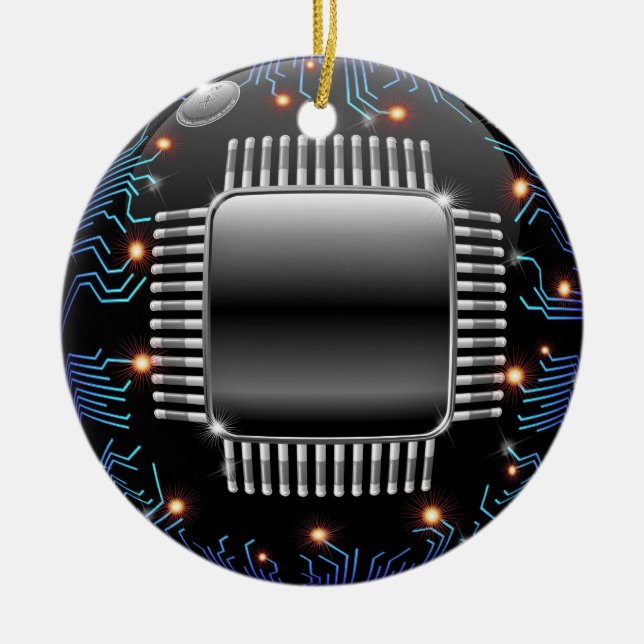 Cerâmica Ornamento de circuito eletrônico de motherboard (Frente)