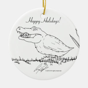 Cerâmica Ornamento de Crocoduck