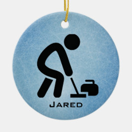 Cerâmica Ornamento de Curling Personalizado