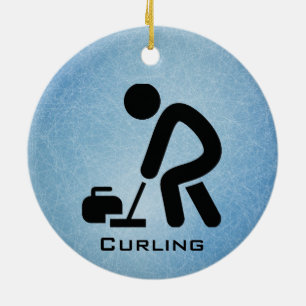 Cerâmica Ornamento de Curling Personalizado