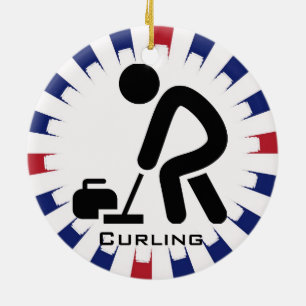 Cerâmica Ornamento de Curling Personalizado