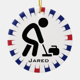 Cerâmica Ornamento de Curling Personalizado