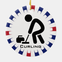 Cerâmica Ornamento de Curling Personalizado