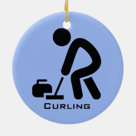 Cerâmica Ornamento de Curling Personalizado