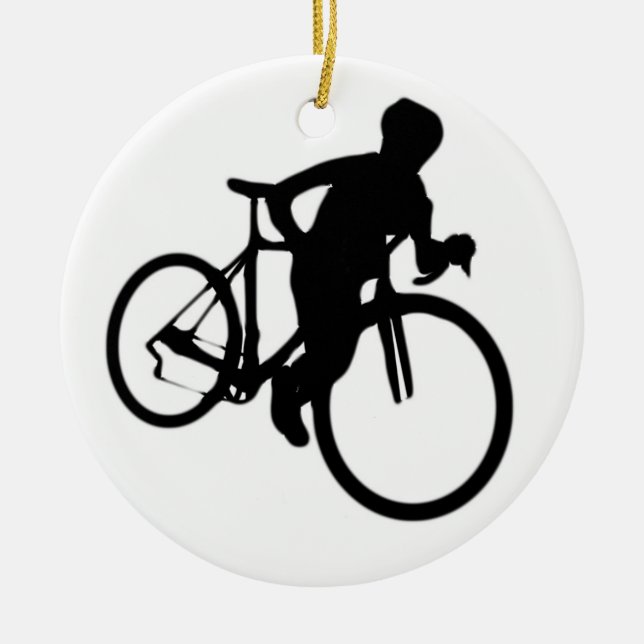 Cerâmica Ornamento de Cyclocross (Frente)