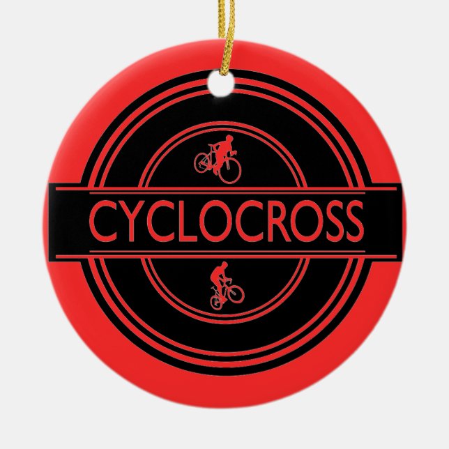 Cerâmica Ornamento de Cyclocross (Frente)