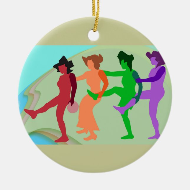 Cerâmica Ornamento de dança de praia (Frente)
