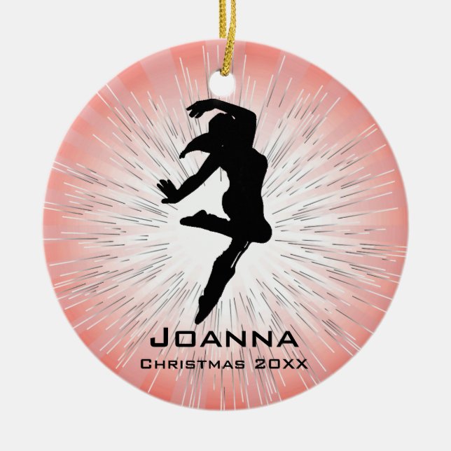 Cerâmica Ornamento de dança Personalizado (Frente)